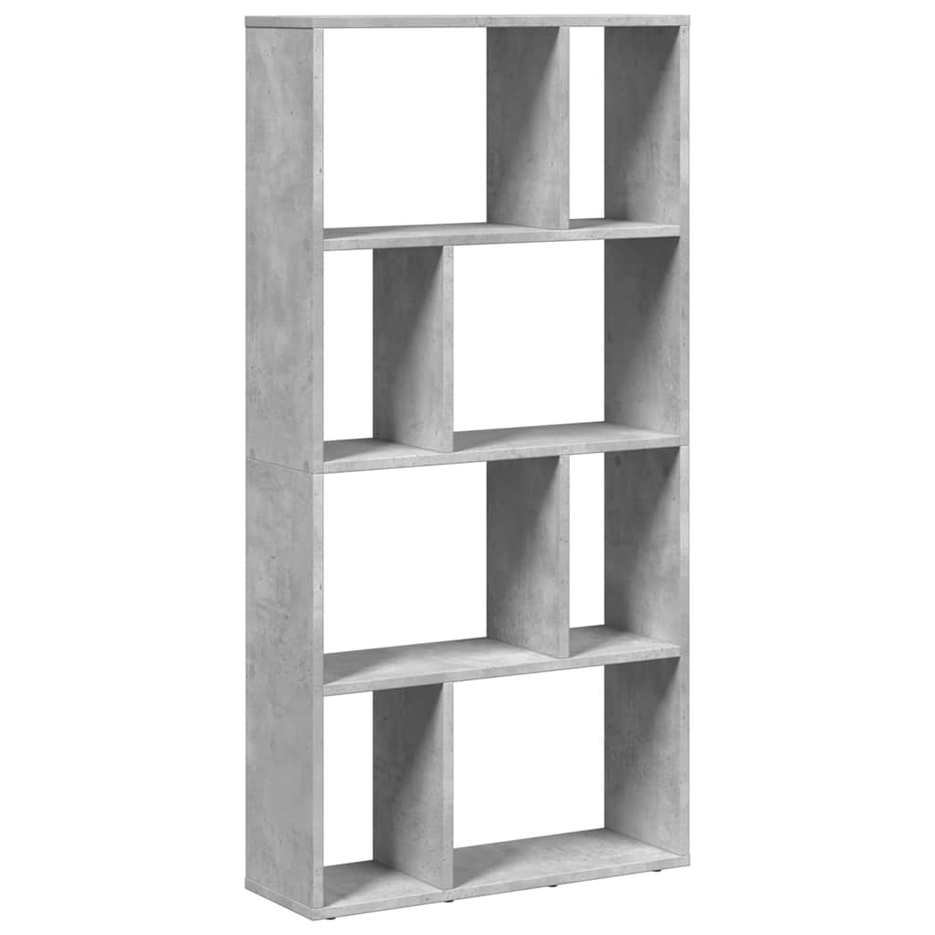 bogreol 60x20x120,5 cm konstrueret træ betongrå