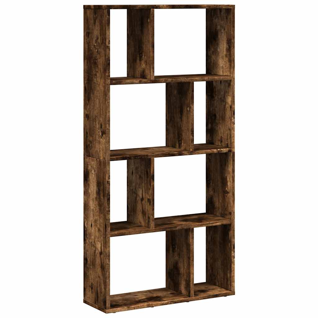 bogreol 60x20x120,5 cm konstrueret træ røget egetræsfarve