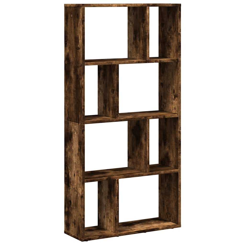bogreol 60x20x120,5 cm konstrueret træ røget egetræsfarve