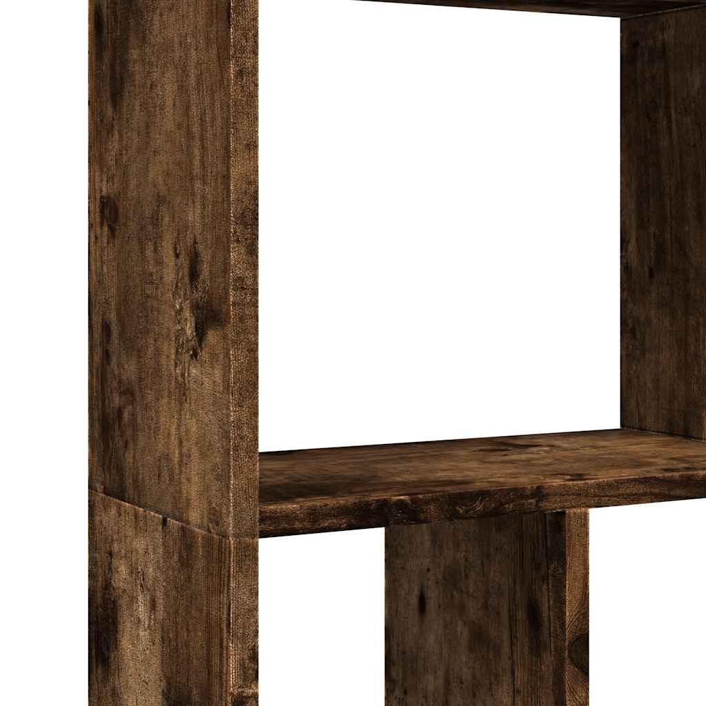 bogreol 60x20x120,5 cm konstrueret træ røget egetræsfarve