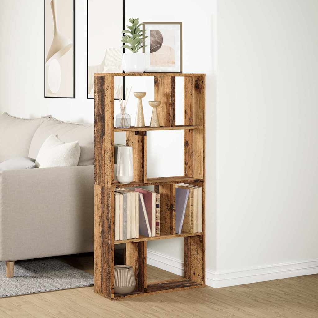 bogreol 60x20x120,5 cm konstrueret træ antikt træ