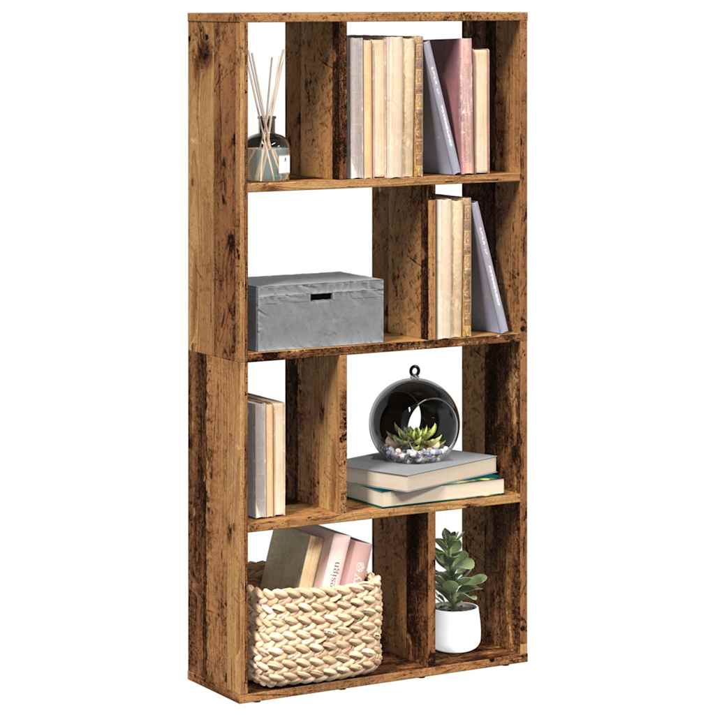 bogreol 60x20x120,5 cm konstrueret træ antikt træ