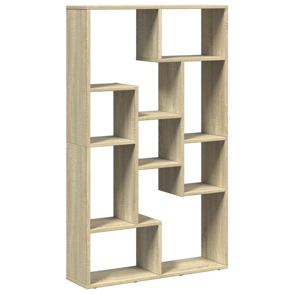 bogreol 72x20x120,5 cm konstrueret træ sonoma-eg