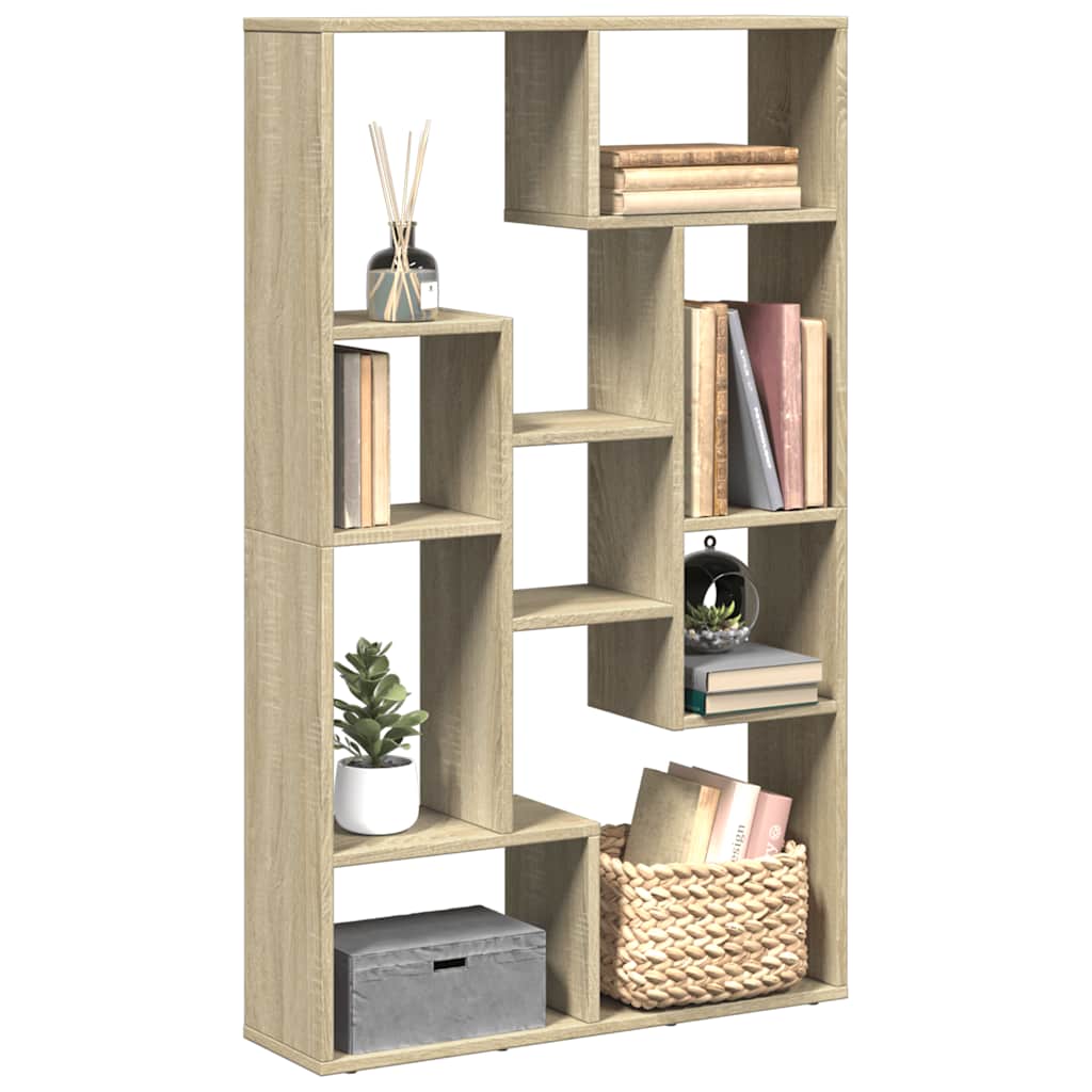 bogreol 72x20x120,5 cm konstrueret træ sonoma-eg