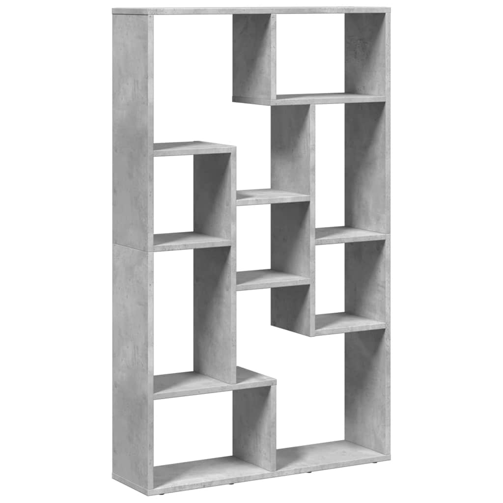 bogreol 72x20x120,5 cm konstrueret træ betongrå