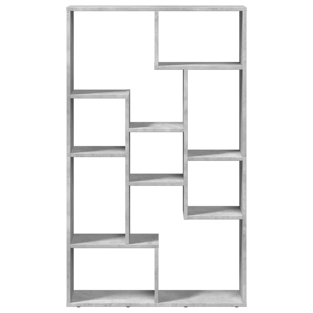 bogreol 72x20x120,5 cm konstrueret træ betongrå
