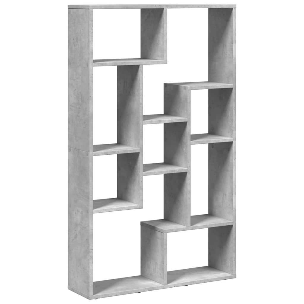bogreol 72x20x120,5 cm konstrueret træ betongrå