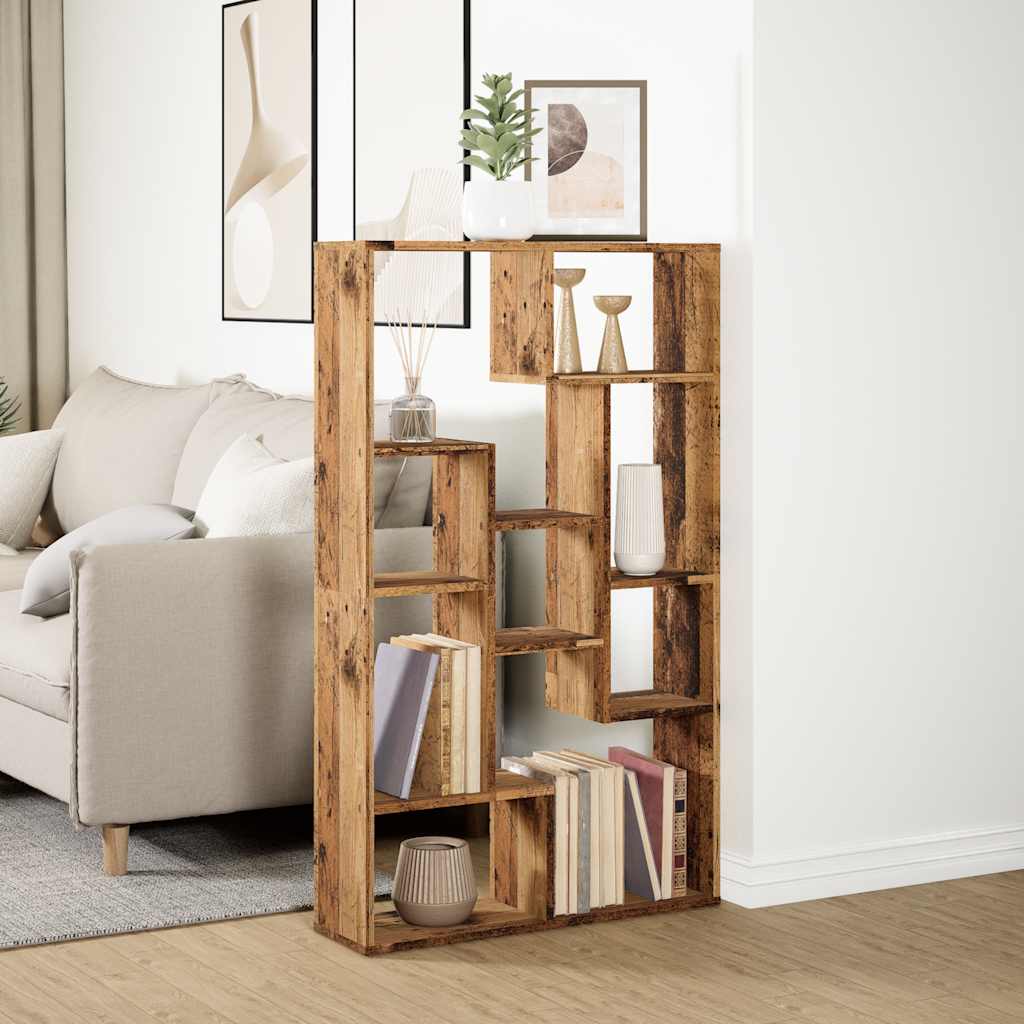 bogreol 72x20x120,5 cm konstrueret træ antikt træ