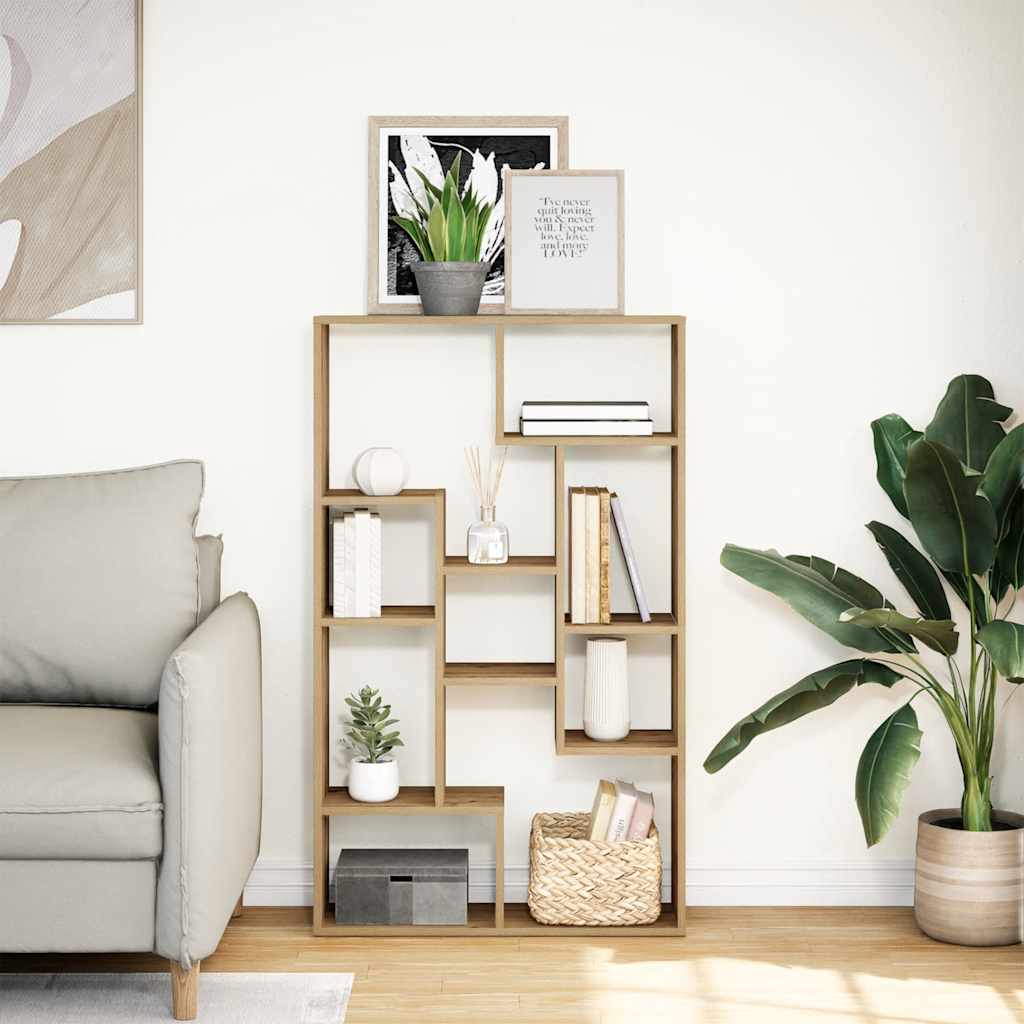bogreol 72x20x120,5 cm konstrueret træ kunsteg