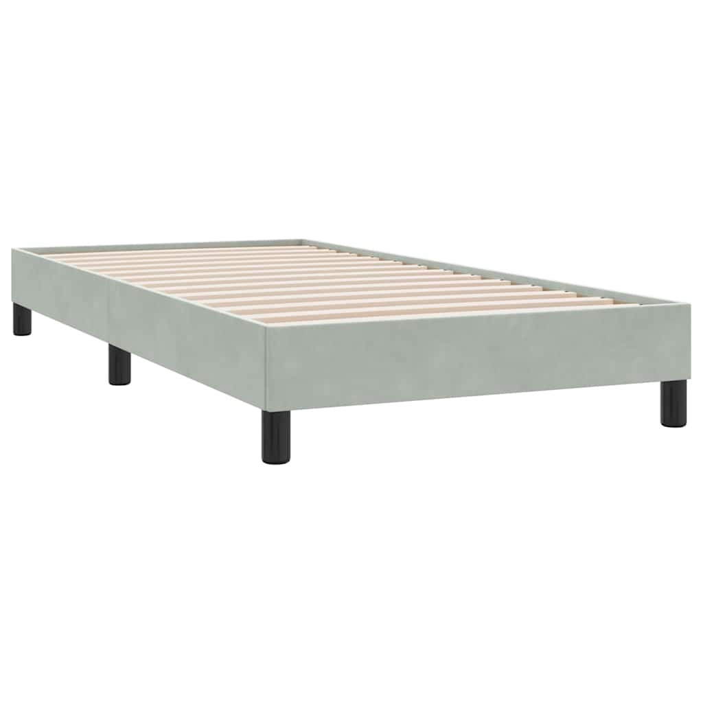 sengeramme uden madras 80x210 cm fløjl lysegrå