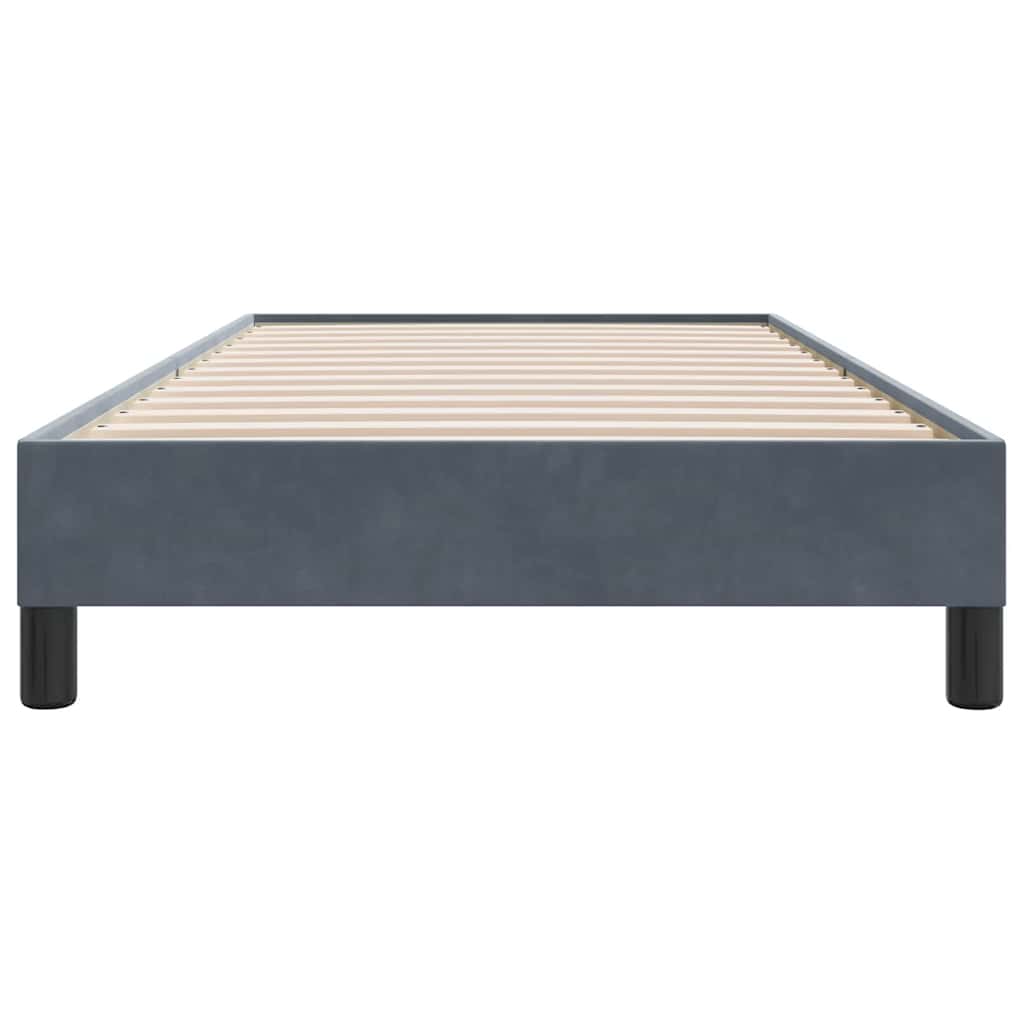 sengeramme uden madras 80x210 cm fløjl mørkegrå