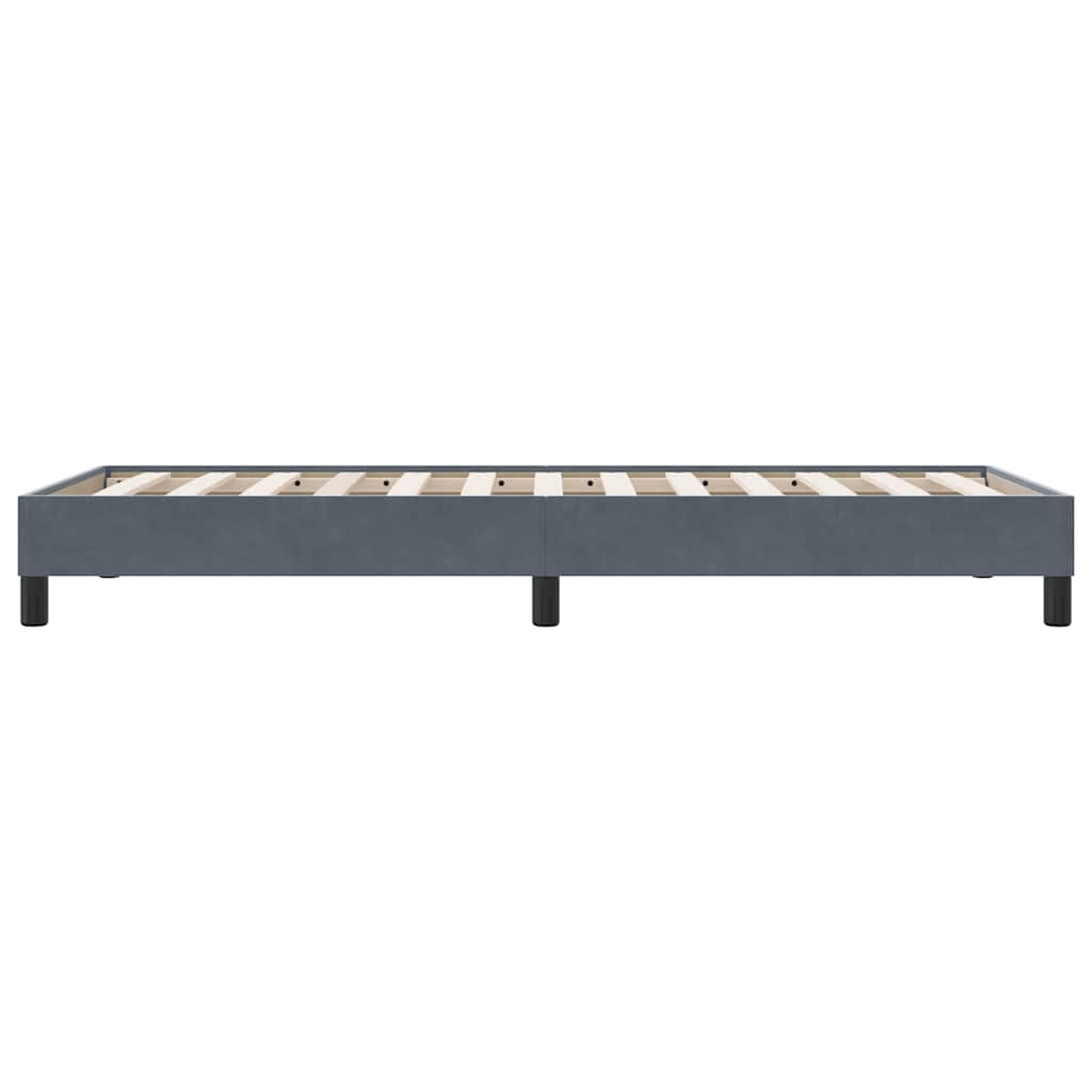 sengeramme uden madras 80x210 cm fløjl mørkegrå