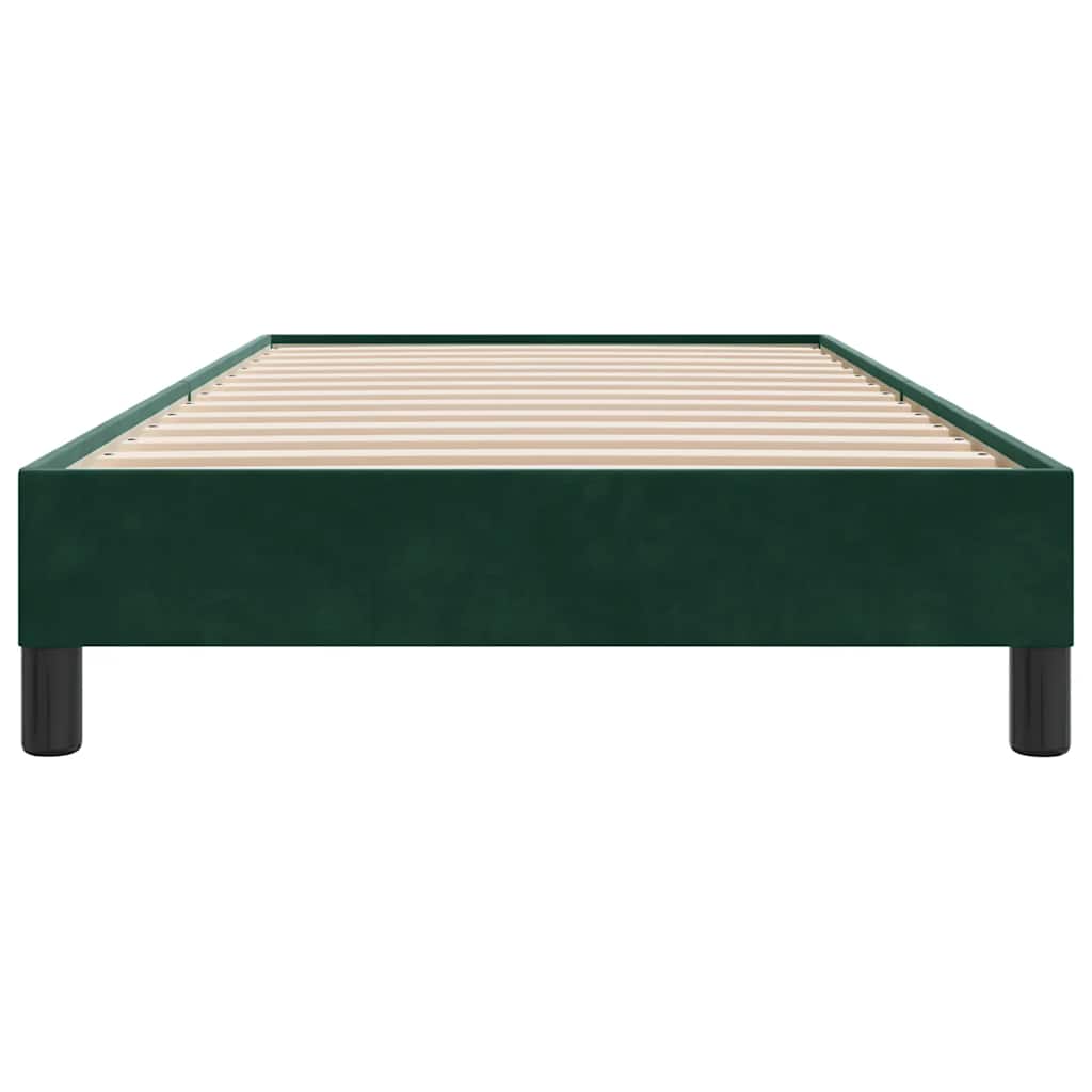 sengeramme uden madras 80x210 cm fløjl mørkegrøn
