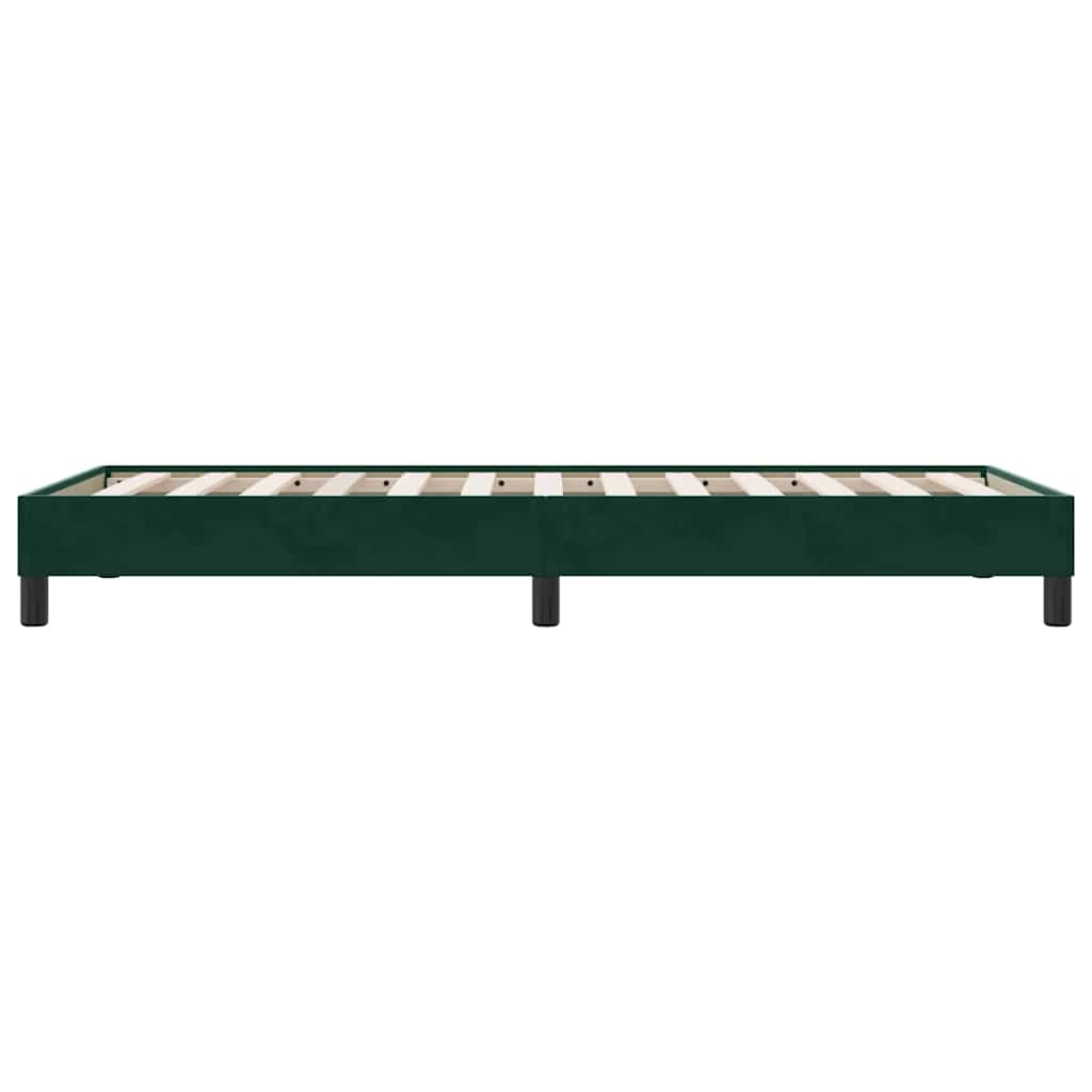 sengeramme uden madras 80x210 cm fløjl mørkegrøn