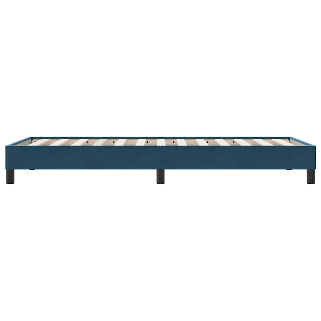 sengeramme uden madras 80x210 cm fløjl mørkeblå