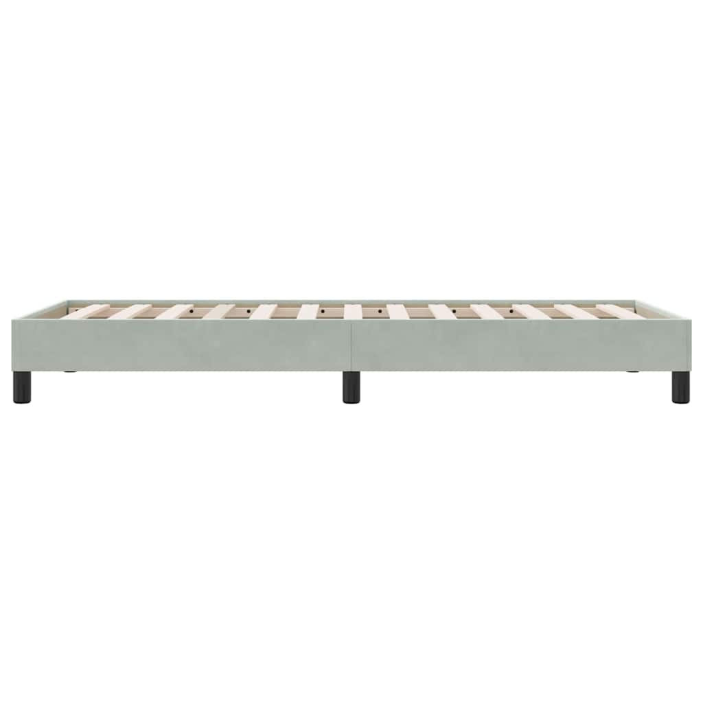 sengeramme uden madras 90x210 cm fløjl lysegrå