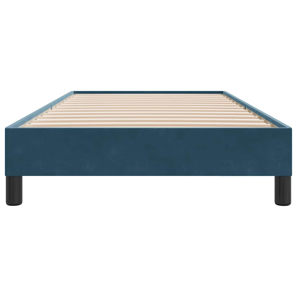 sengeramme uden madras 90x210 cm fløjl mørkeblå