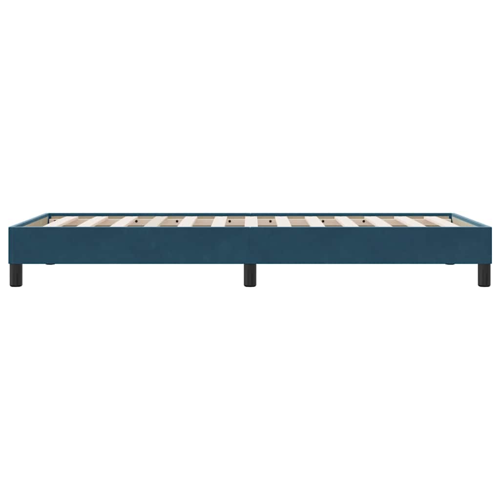 sengeramme uden madras 90x210 cm fløjl mørkeblå