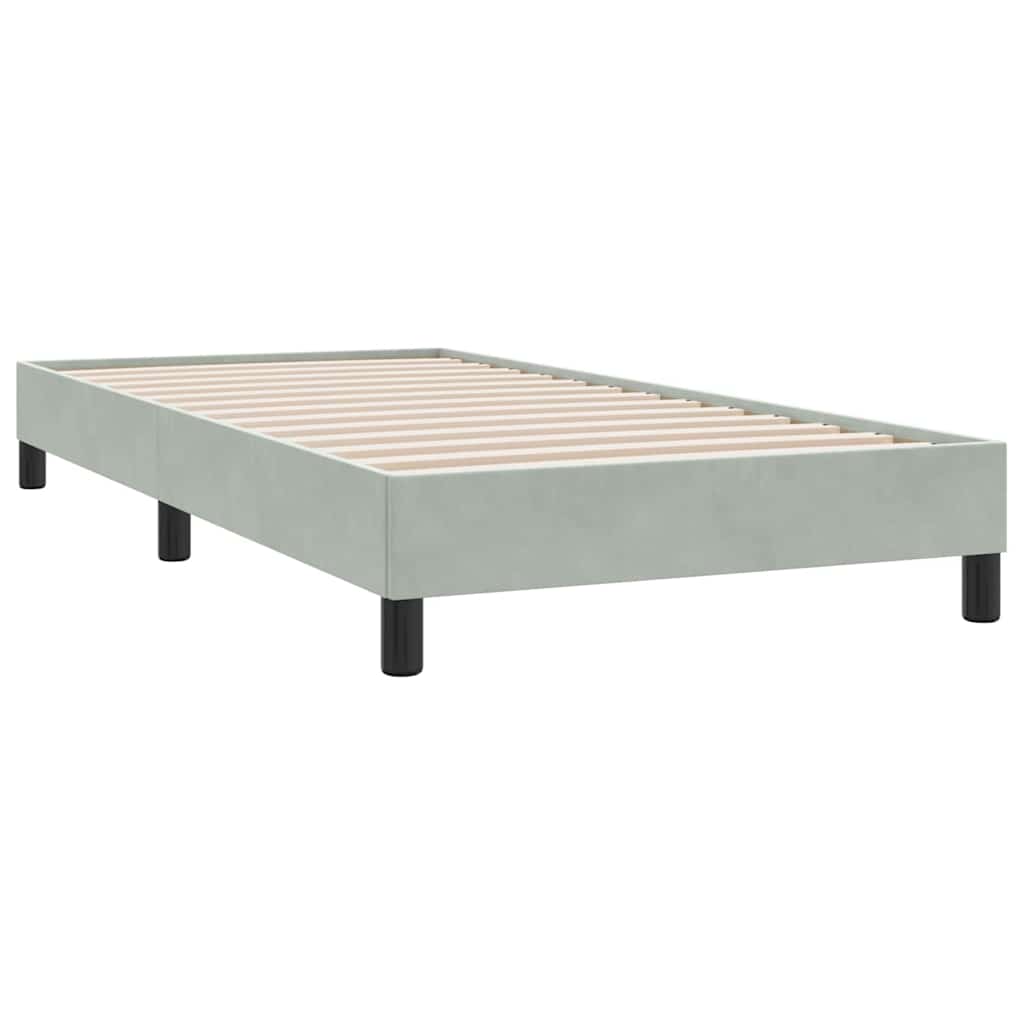 sengeramme uden madras 100x210 cm fløjl lysegrå
