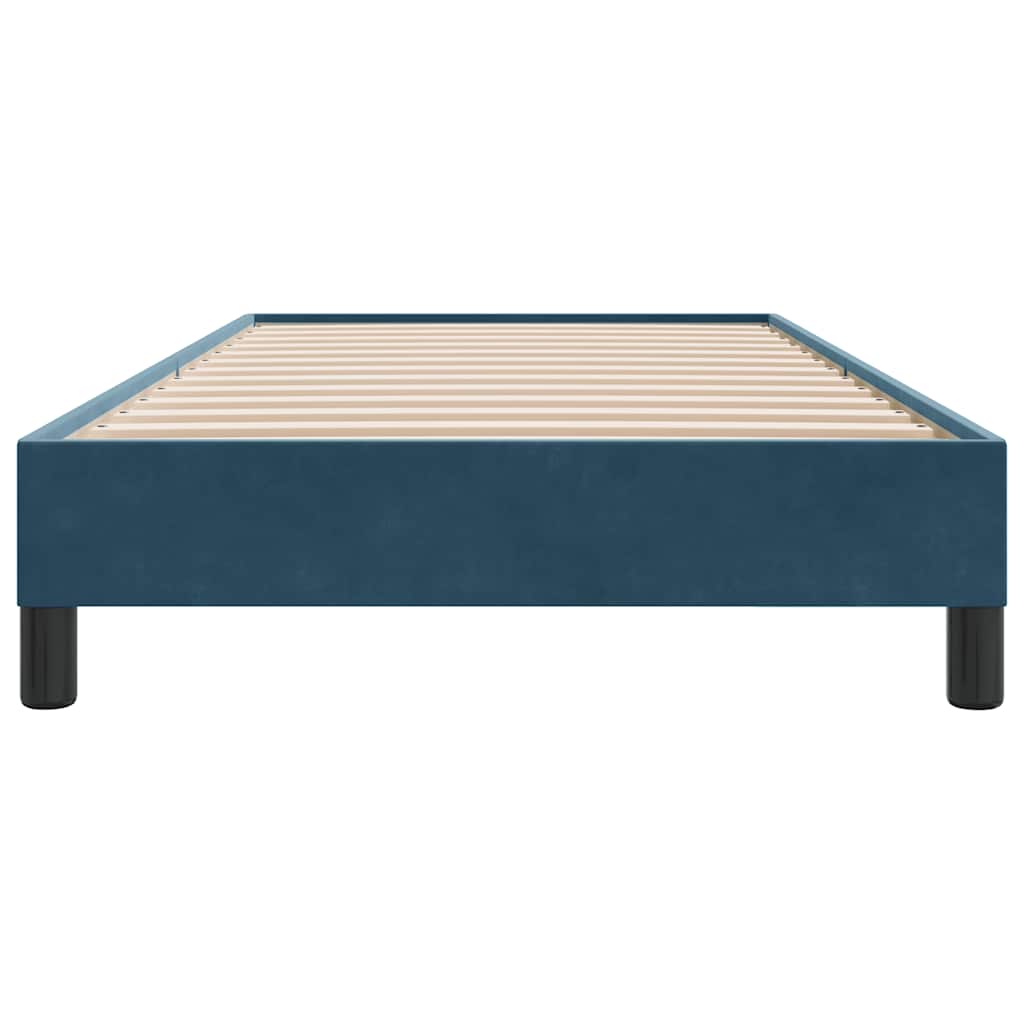 sengeramme uden madras 100x210 cm fløjl mørkeblå