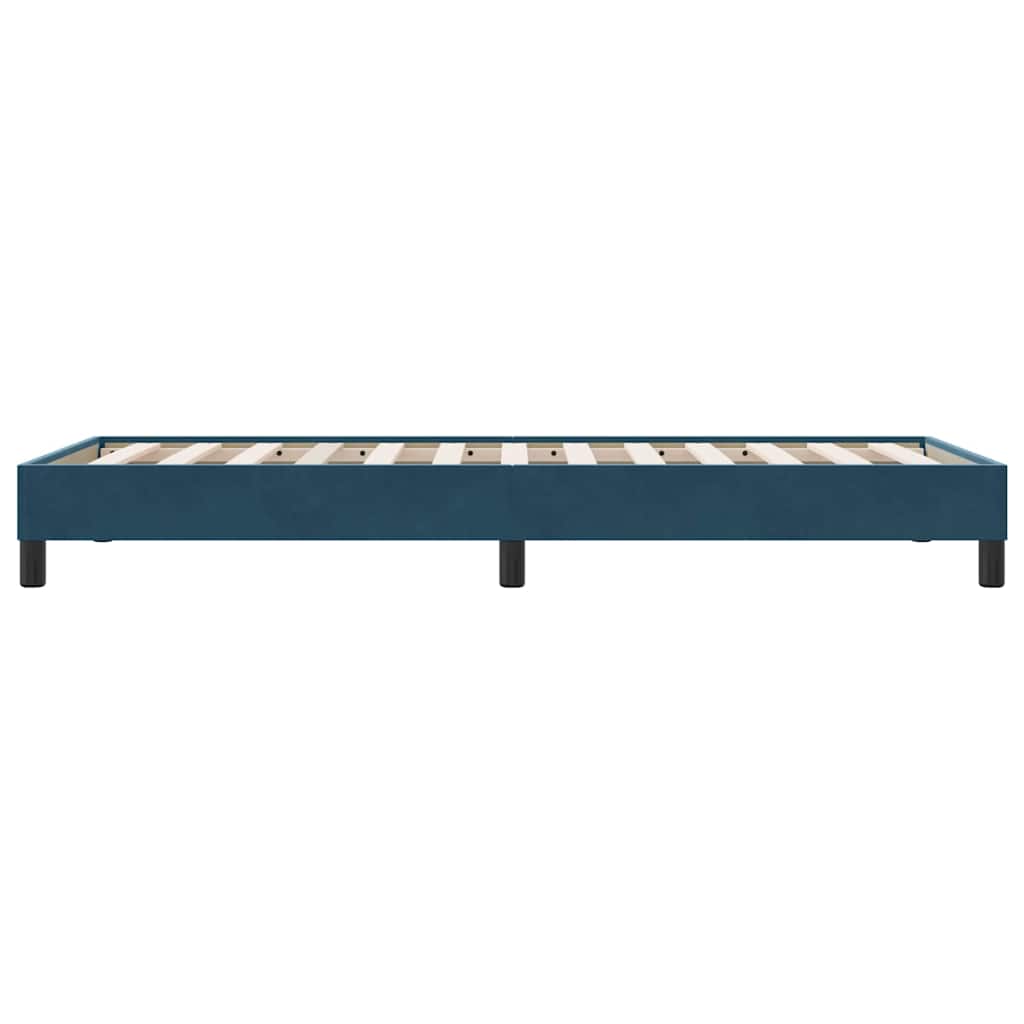 sengeramme uden madras 100x210 cm fløjl mørkeblå