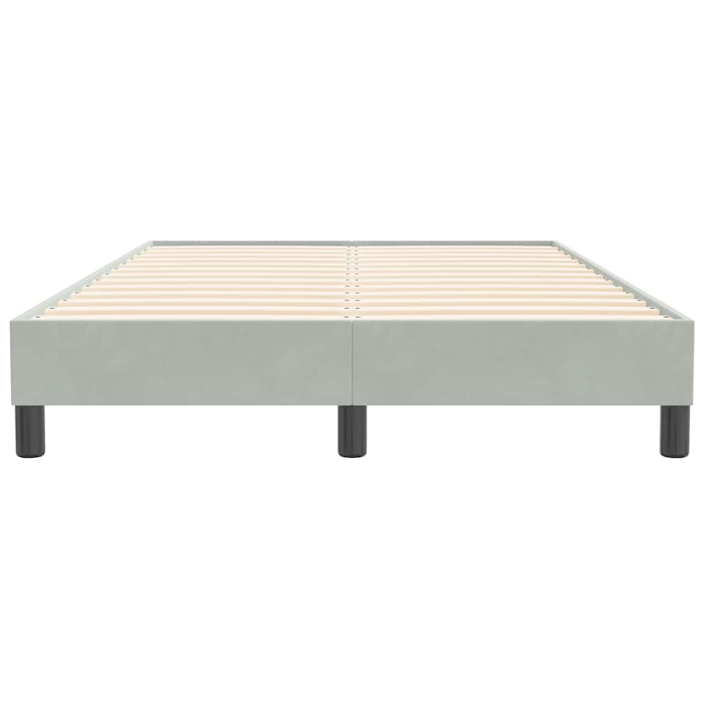sengeramme uden madras 120x210 cm fløjl enkeltseng lysegrå