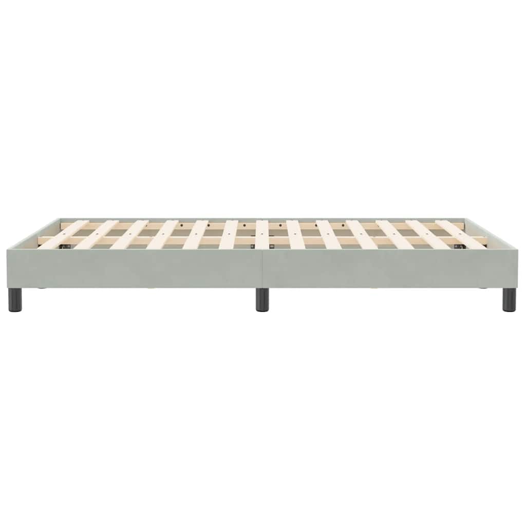 sengeramme uden madras 120x210 cm fløjl enkeltseng lysegrå