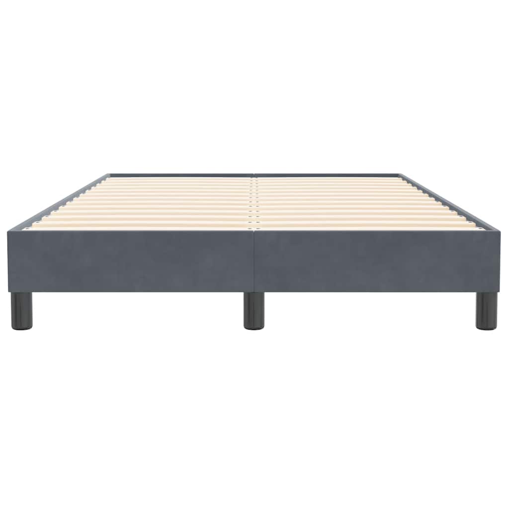 sengeramme uden madras 120x210 cm fløjl mørkegrå