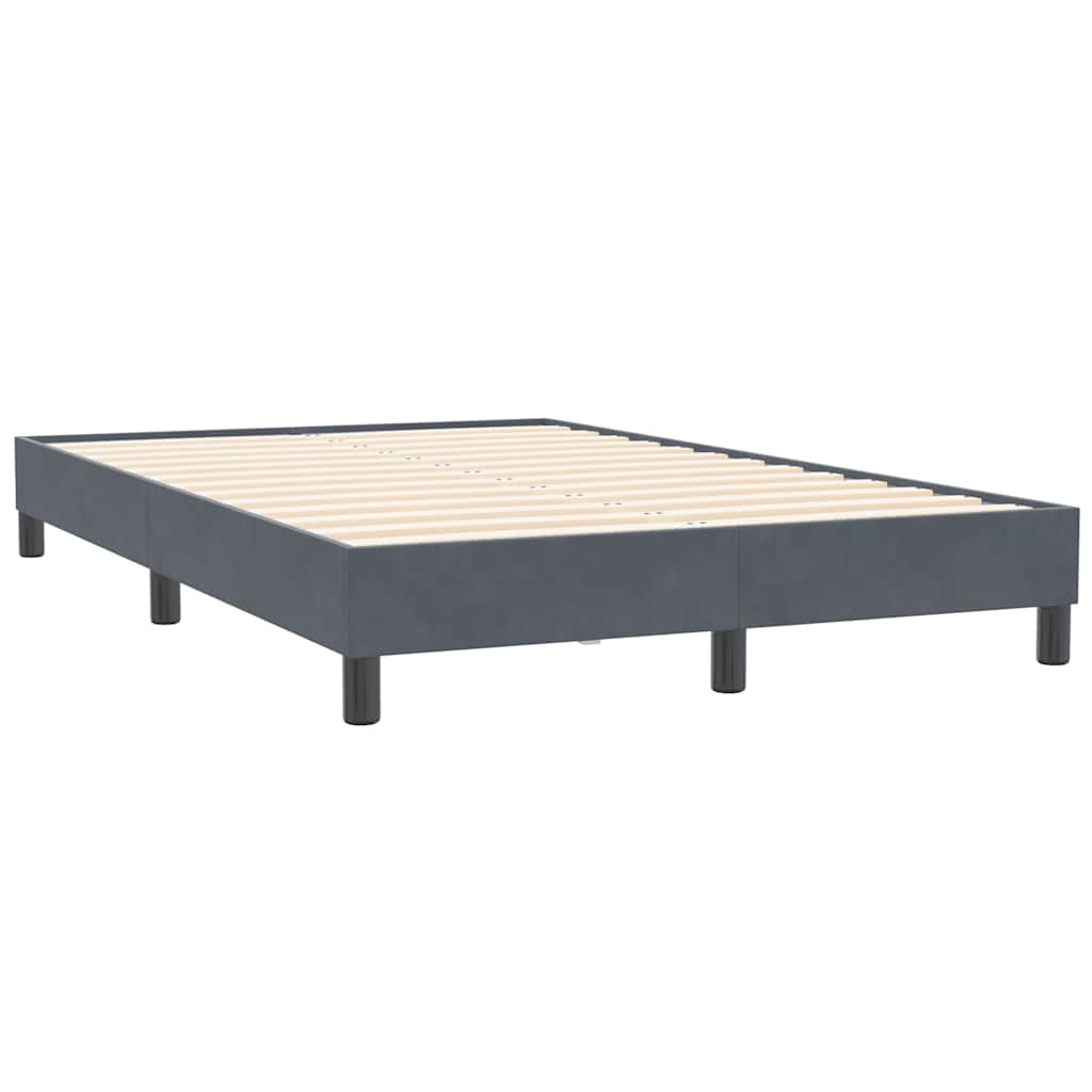 sengeramme uden madras 120x210 cm fløjl mørkegrå