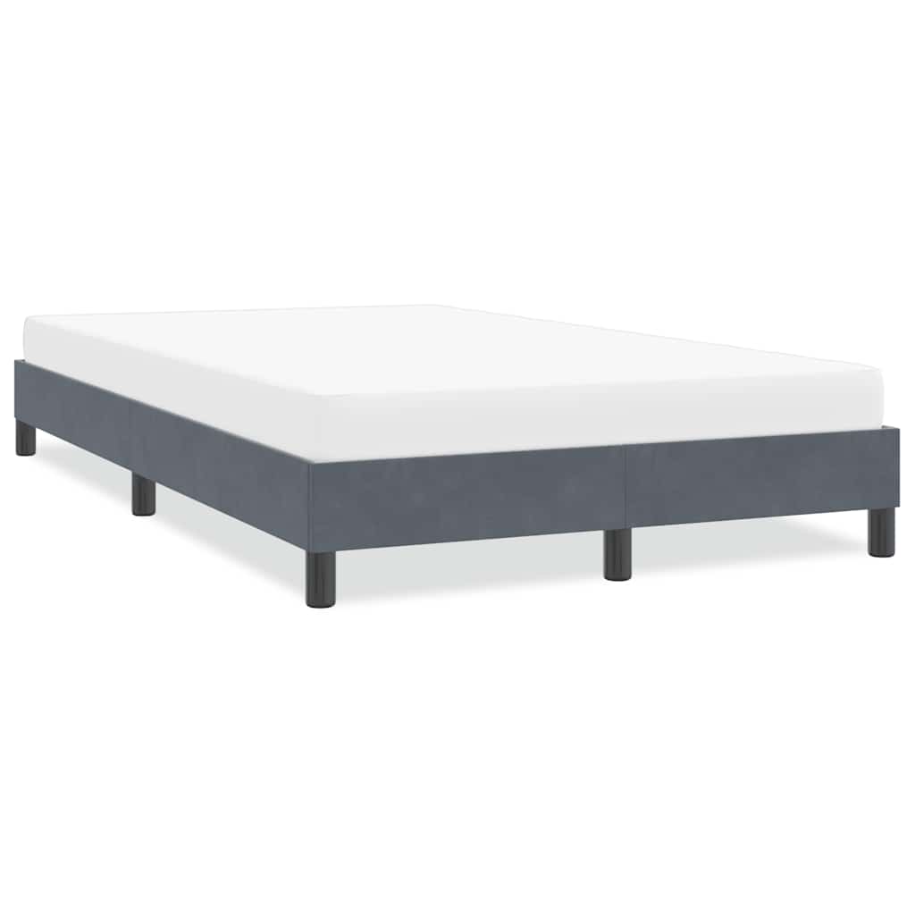 sengeramme uden madras 120x210 cm fløjl mørkegrå