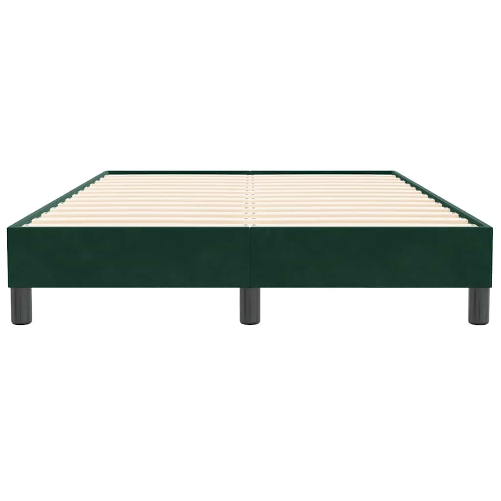 Sengeramme uden madras 120x210 cm fløjl mørkegrøn