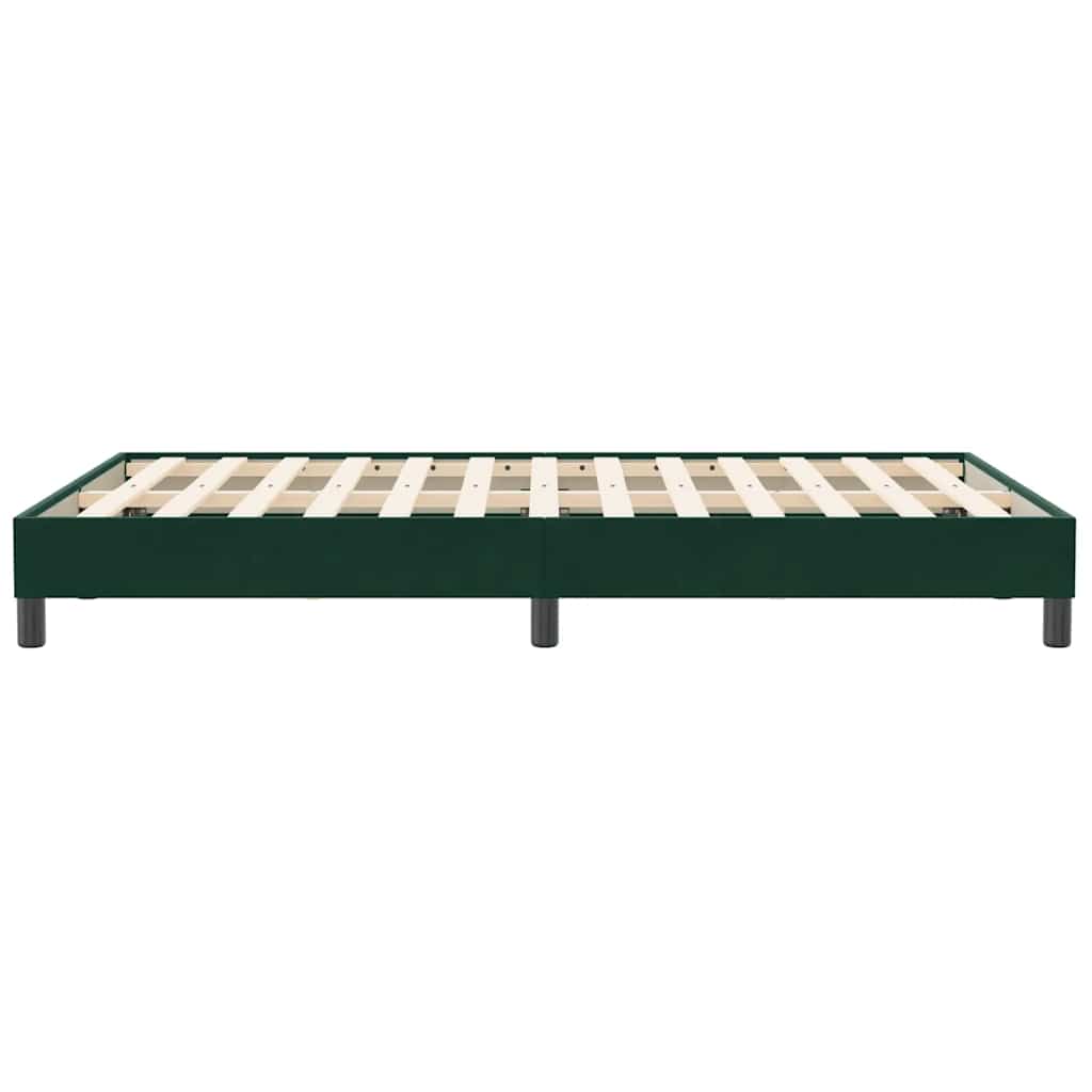 Sengeramme uden madras 120x210 cm fløjl mørkegrøn