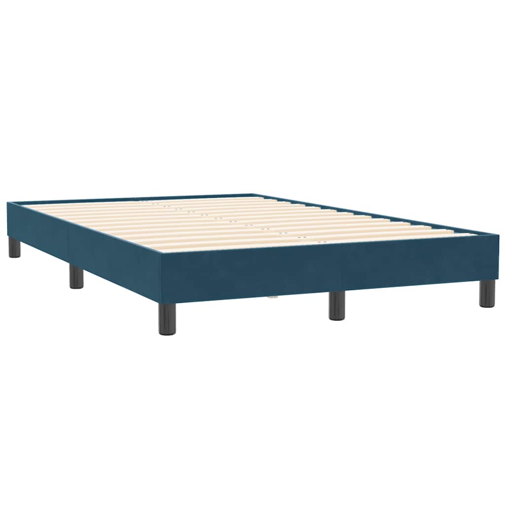 sengeramme uden madras 120x210 cm fløjl mørkeblå
