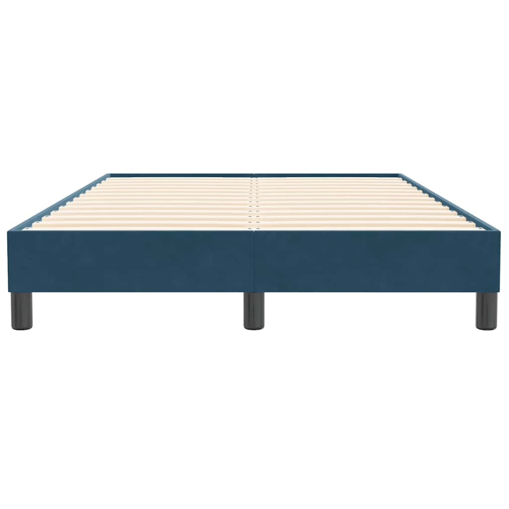 sengeramme uden madras 120x210 cm fløjl mørkeblå