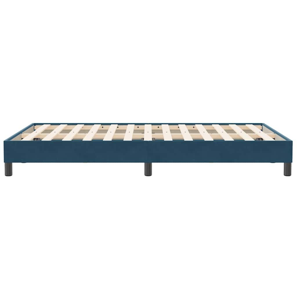 sengeramme uden madras 120x210 cm fløjl mørkeblå