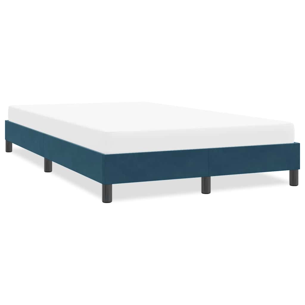 sengeramme uden madras 120x210 cm fløjl mørkeblå