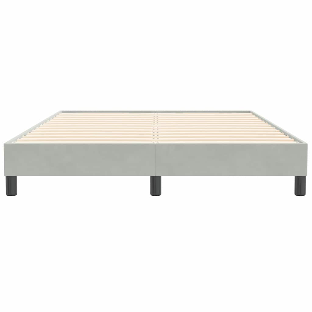 Sengeramme uden madras 140x210 cm fløjl lysegrå