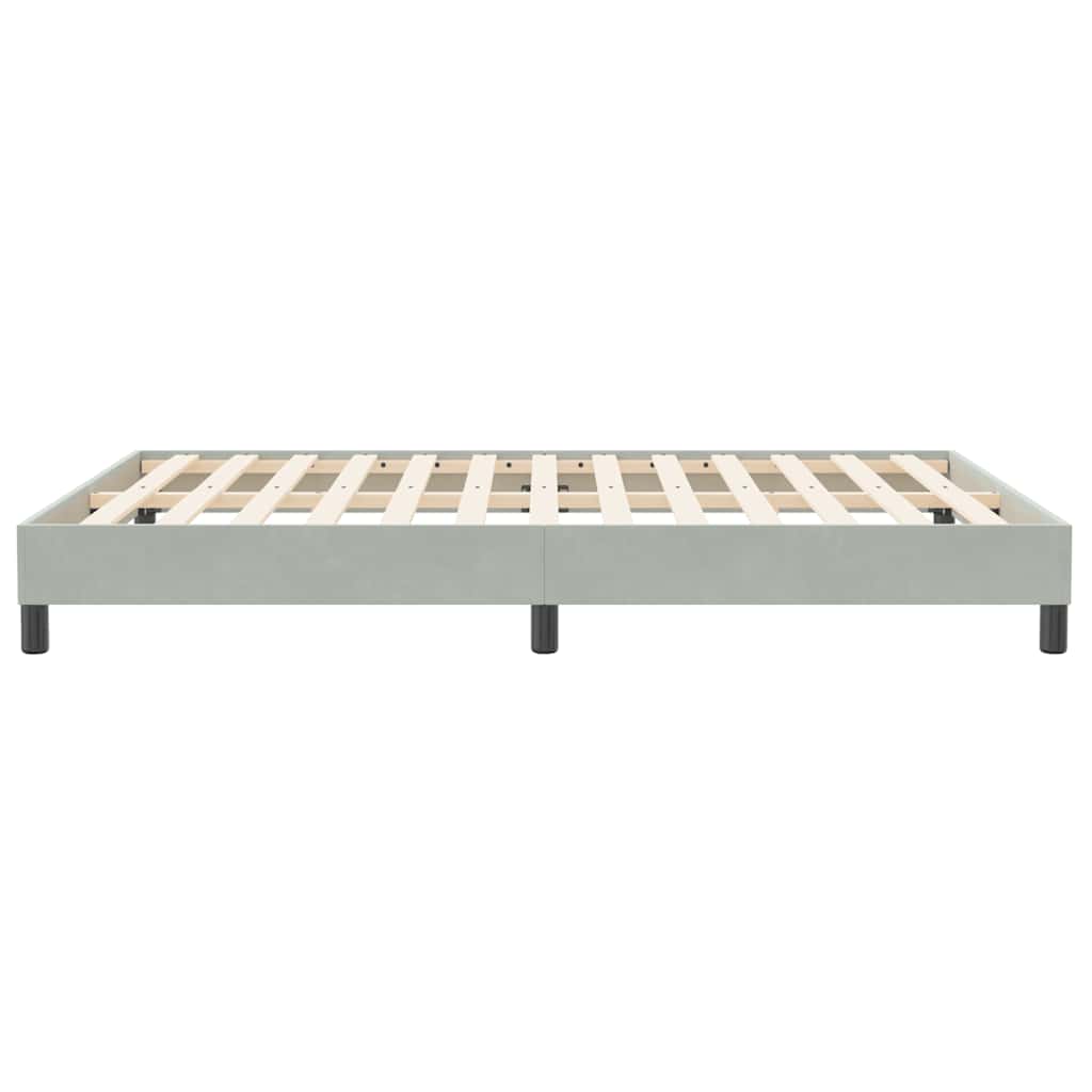 Sengeramme uden madras 140x210 cm fløjl lysegrå
