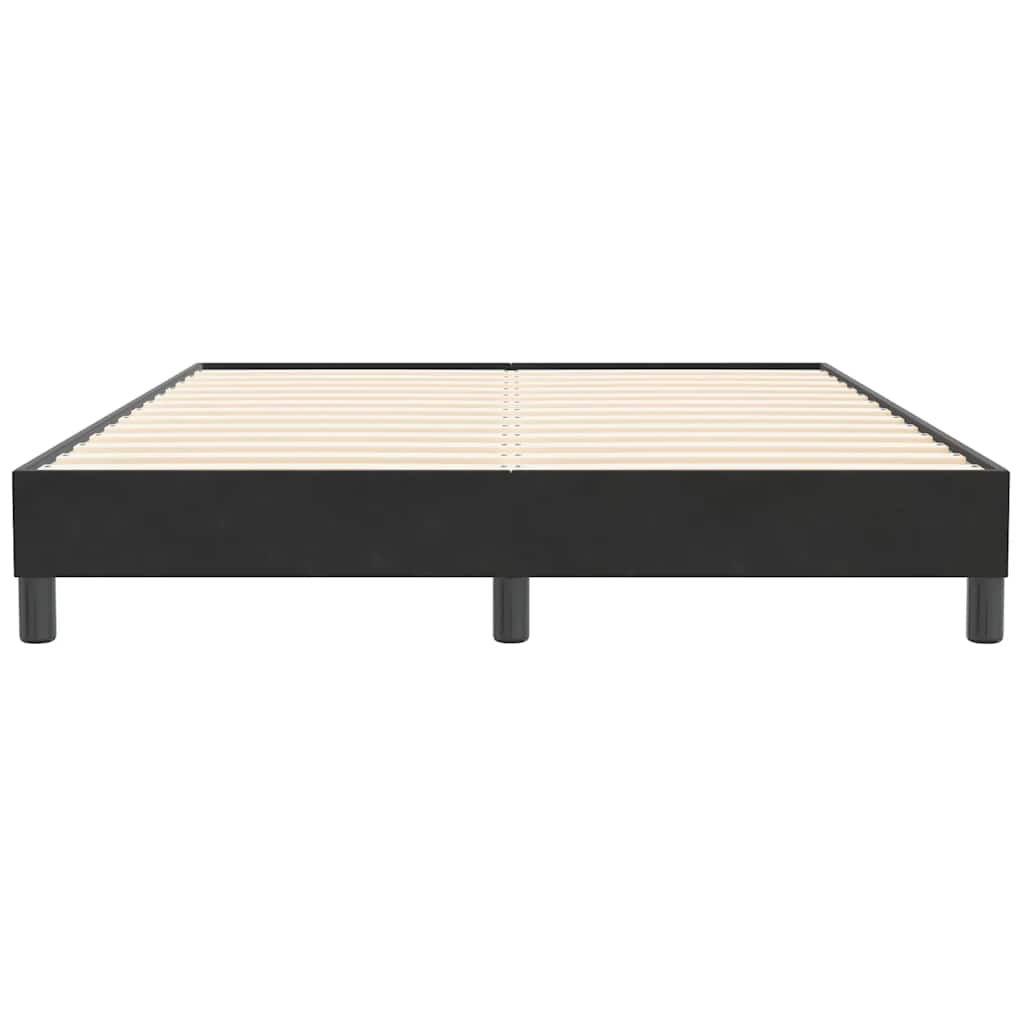 Sengeramme uden madras 140x210 cm fløjl sort