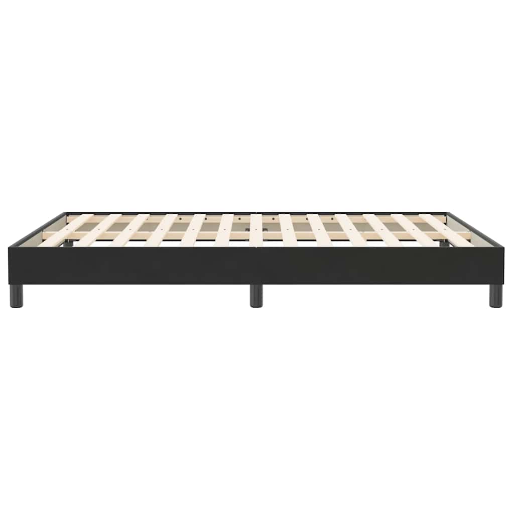 Sengeramme uden madras 140x210 cm fløjl sort