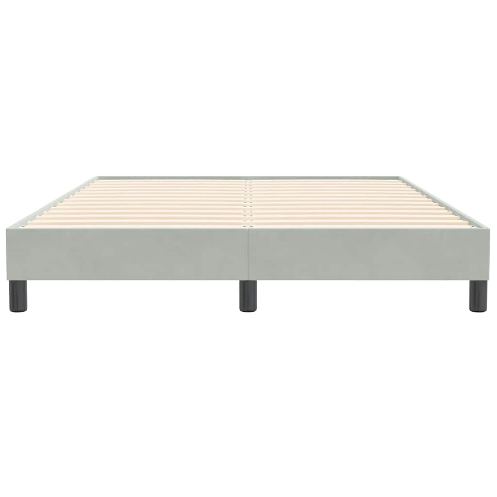 sengeramme uden madras 160x210 cm fløjl lysegrå
