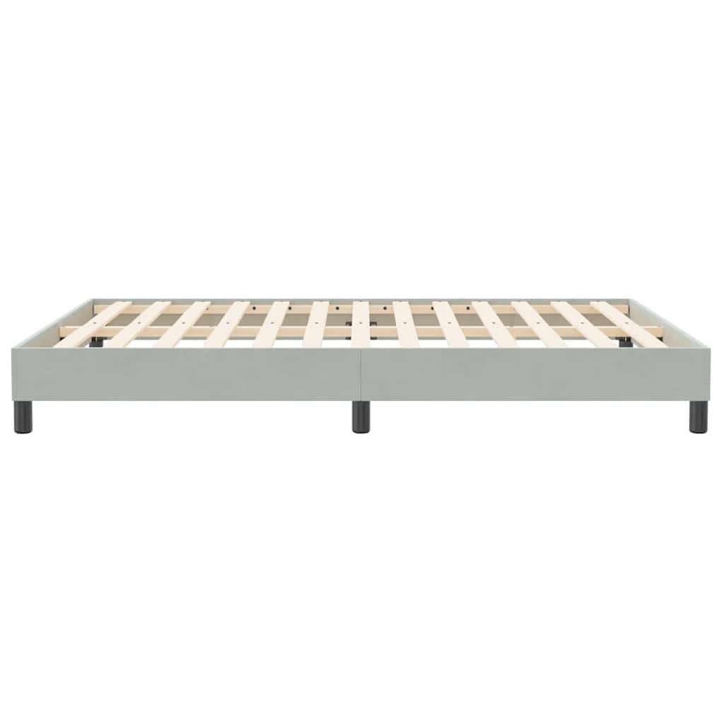 sengeramme uden madras 160x210 cm fløjl lysegrå