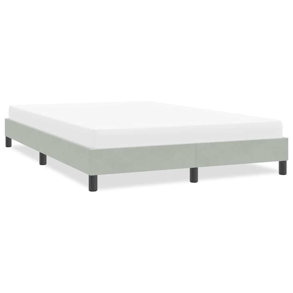 sengeramme uden madras 160x210 cm fløjl lysegrå