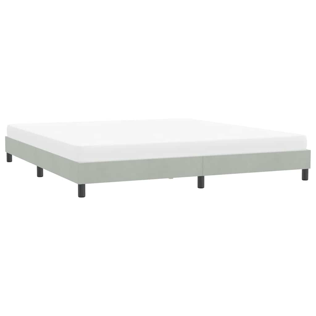 Sengeramme uden madras 180x210 cm fløjl lysegrå