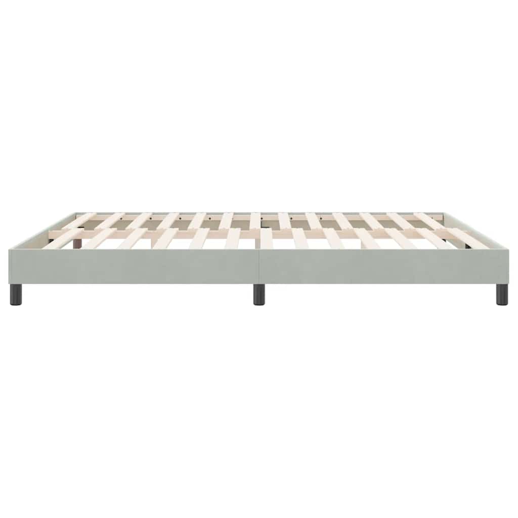 Sengeramme uden madras 180x210 cm fløjl lysegrå