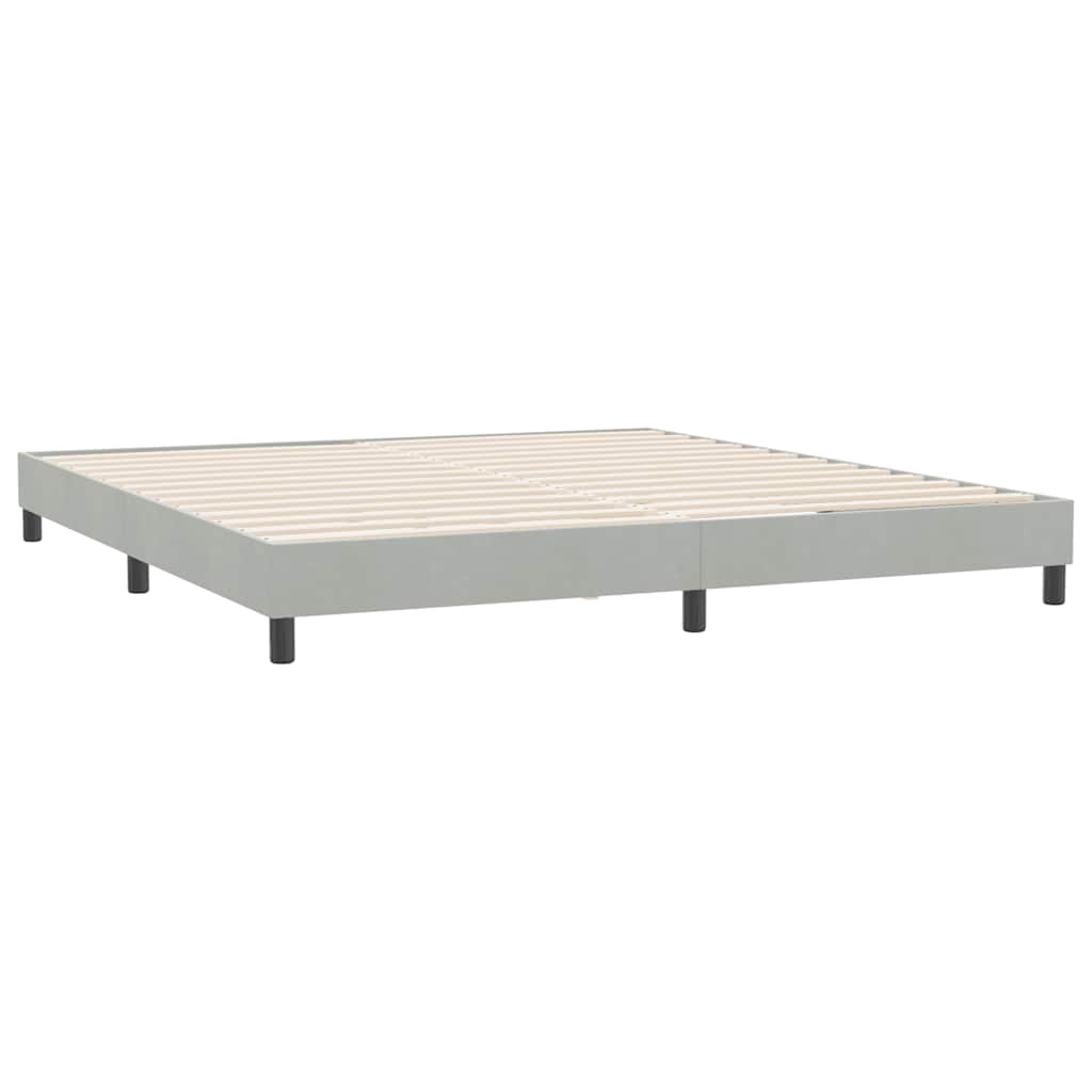 Sengeramme uden madras 180x210 cm fløjl lysegrå