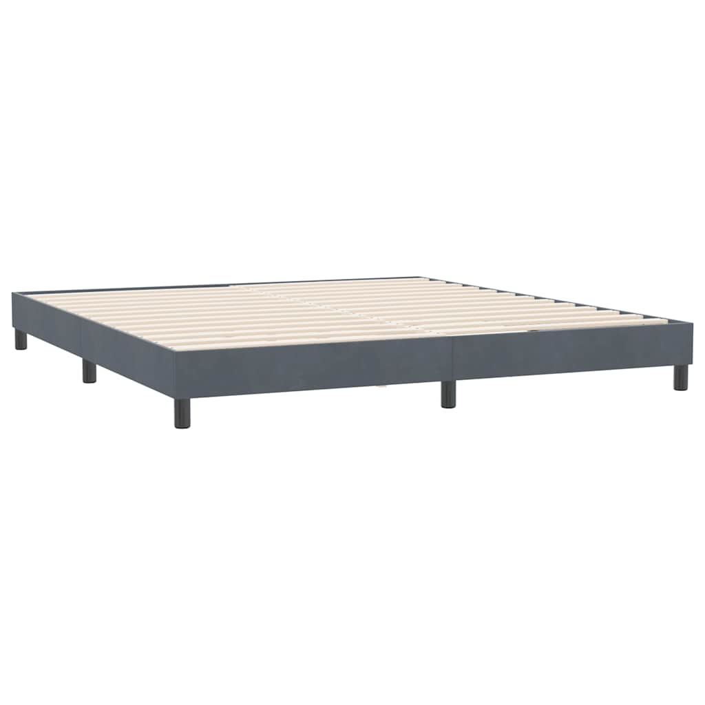 Sengeramme uden madras 180x210 cm fløjl mørkegrå