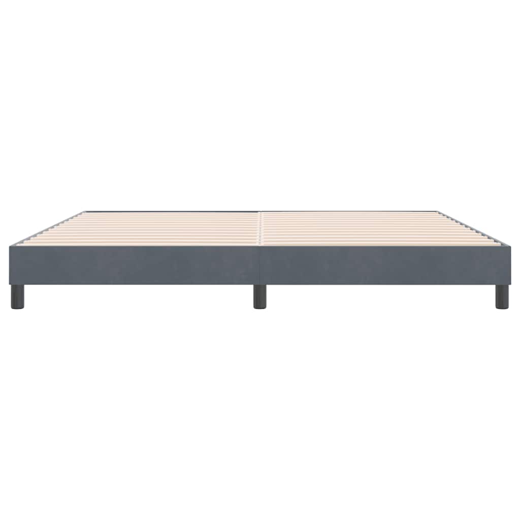 Sengeramme uden madras 180x210 cm fløjl mørkegrå