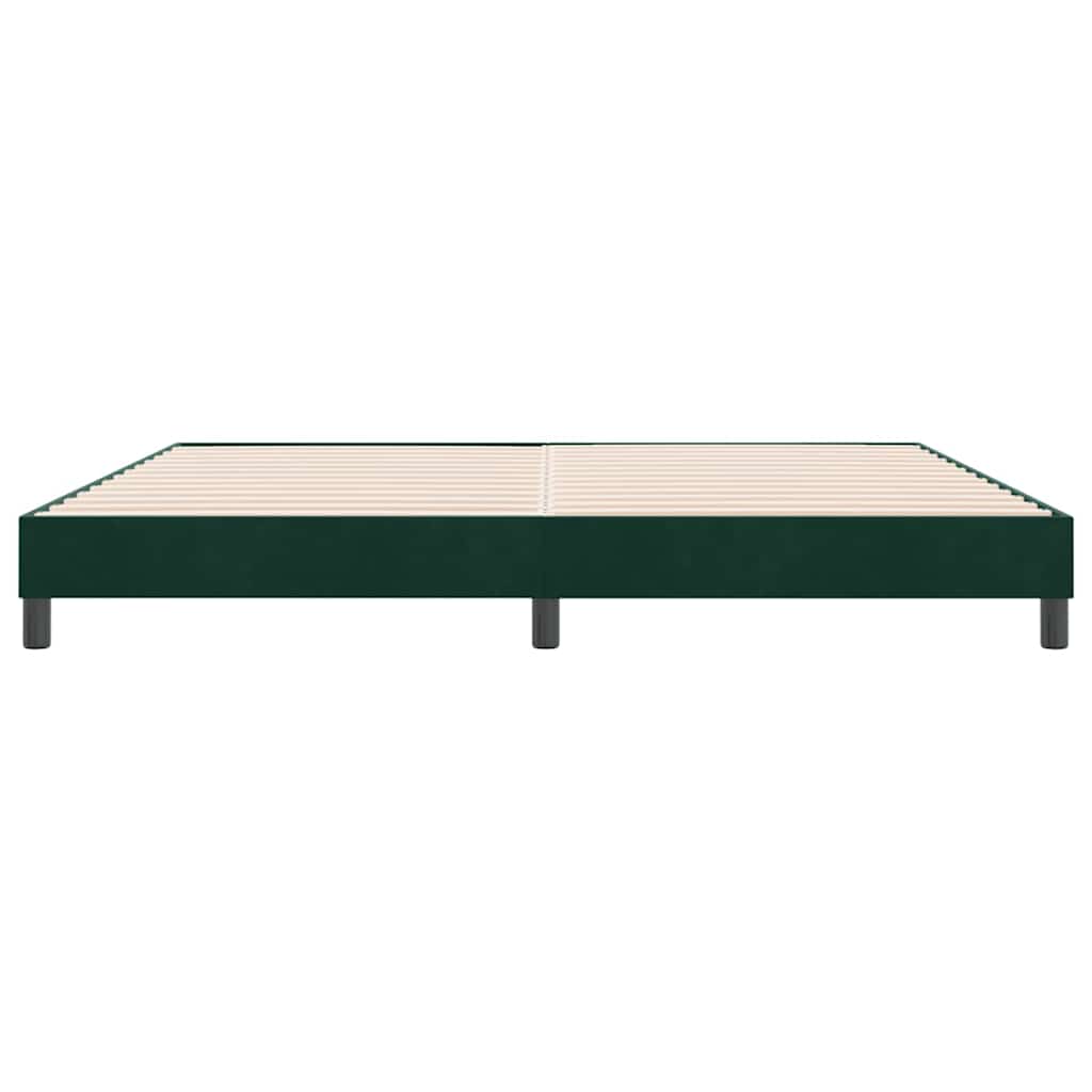 sengeramme uden madras 180x210 cm fløjl mørkegrøn