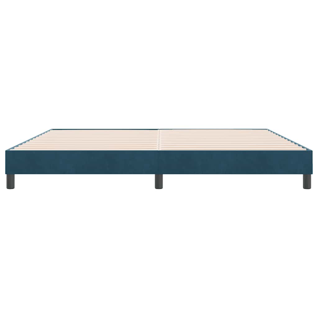 sengeramme uden madras 180x210 cm fløjl mørkeblå